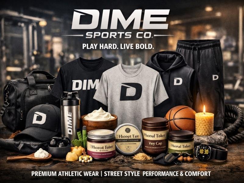 Dime Sports Co Premium Sportswear Streetwear Apparel Athletic Clothing Brand